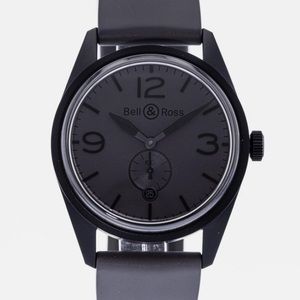Bell & Ross Vintage PVD Phantom BR 123-95-SC Black Dial Automatic Watch 41mm